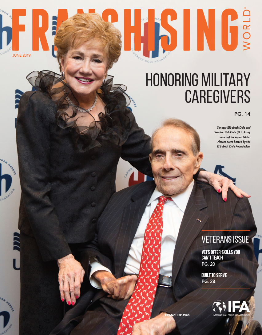 The June 2019 edition of Franchising World is focused on Veterans.