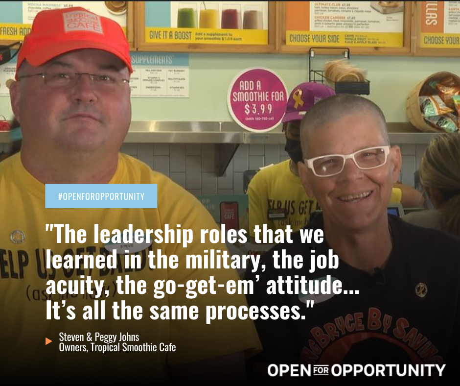 IFA Open for Opportunity - Steven and Peggy Johns, Tropical Smoothie Cafe